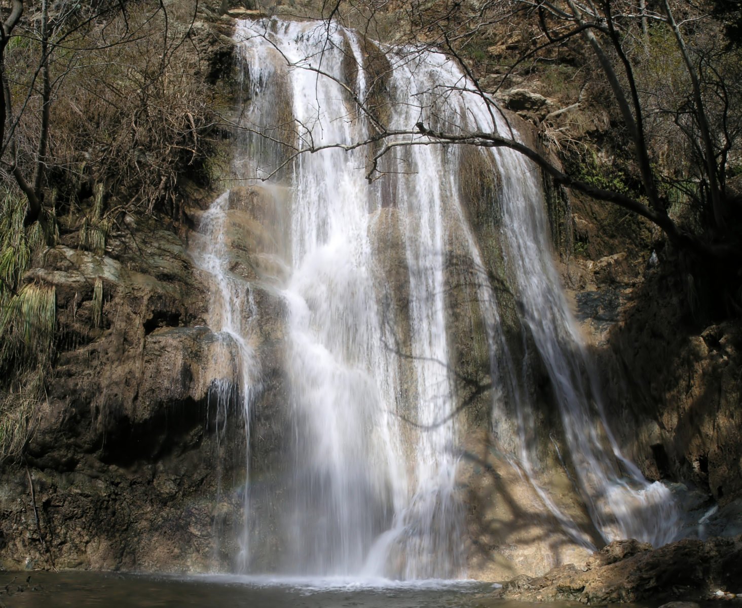 escondido falls in malibu, waterfall